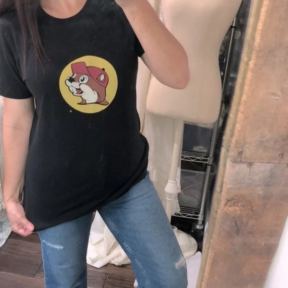 Buc-ees black T-shirt size medium cotton - Picture 5 of 8